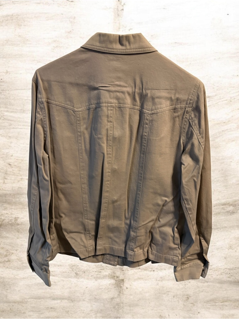 Rafaella Tan Button-Front Jean Jacket - Picture 2 of 3
